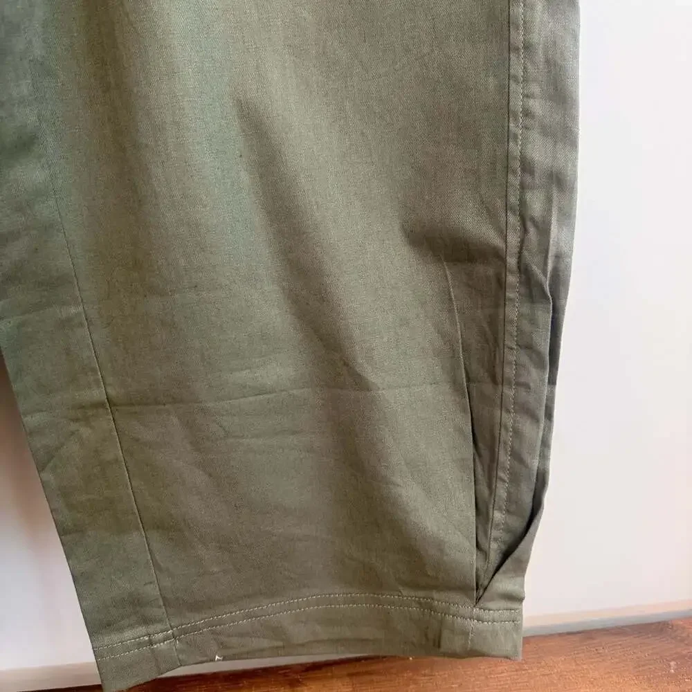 Banana Republic Linen Blend Parachute Pants Size L Green